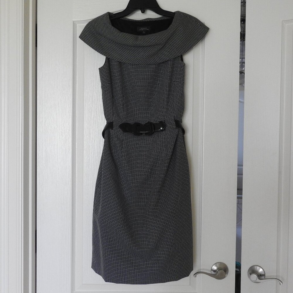 Tahari Cowl Neck Sheath Dress, Size 4, Arthur Levine Business Career Lined